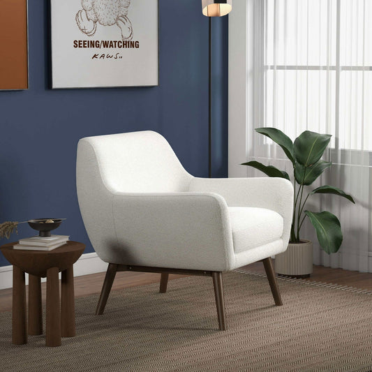 Pauline Boucle Lounge Chair | White