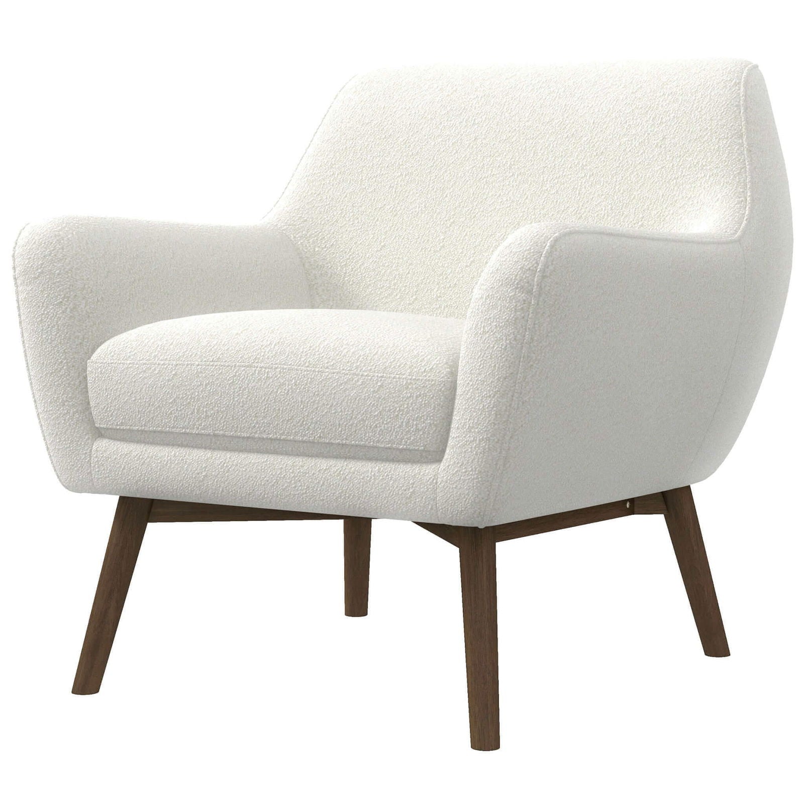 Pauline Boucle Lounge Chair | White