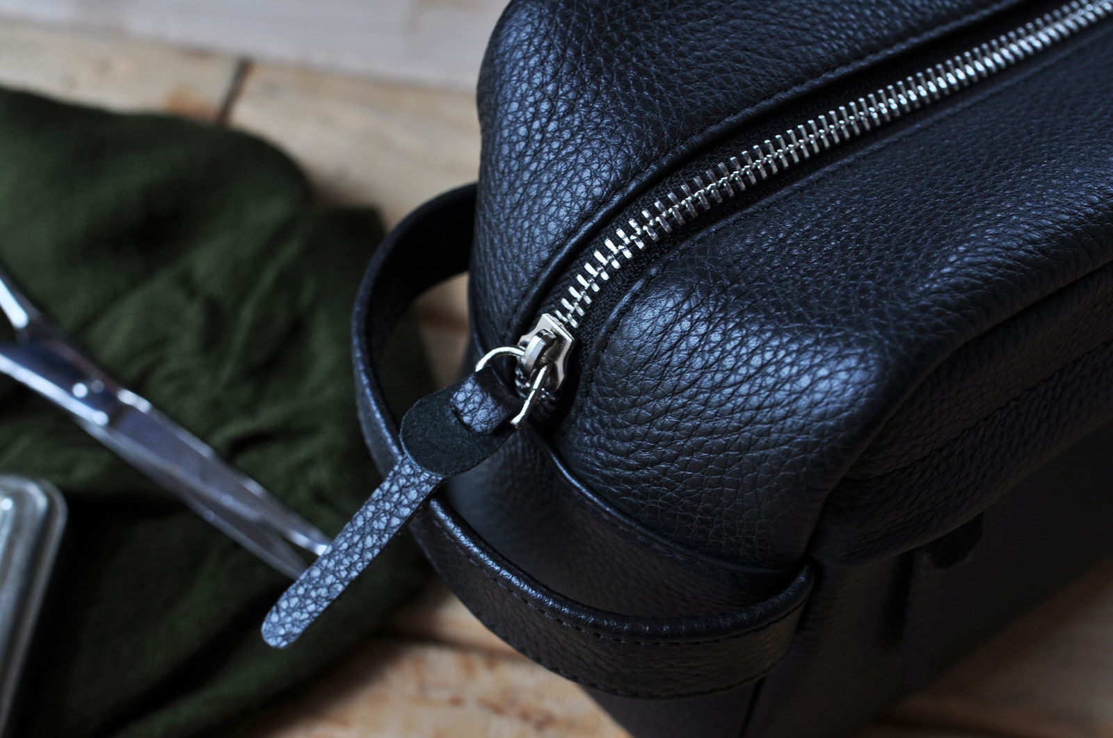 Premium Leather Travel Kit, Black