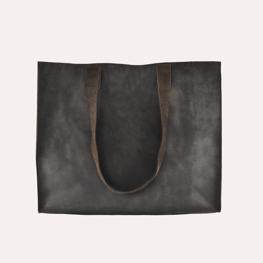 Raw Edge Leather Tote