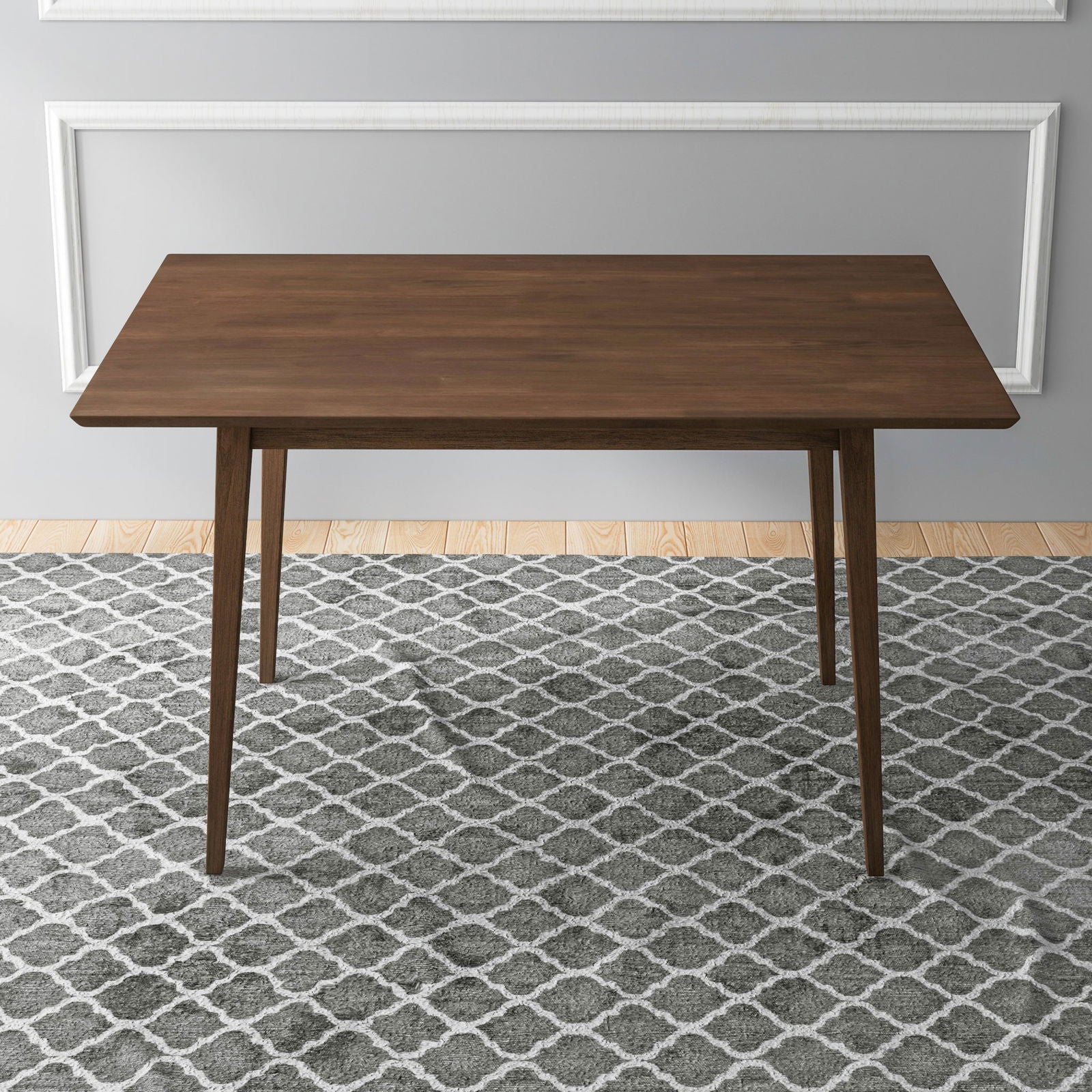 Rectangular 47" Wooden Dining Table | Walnut