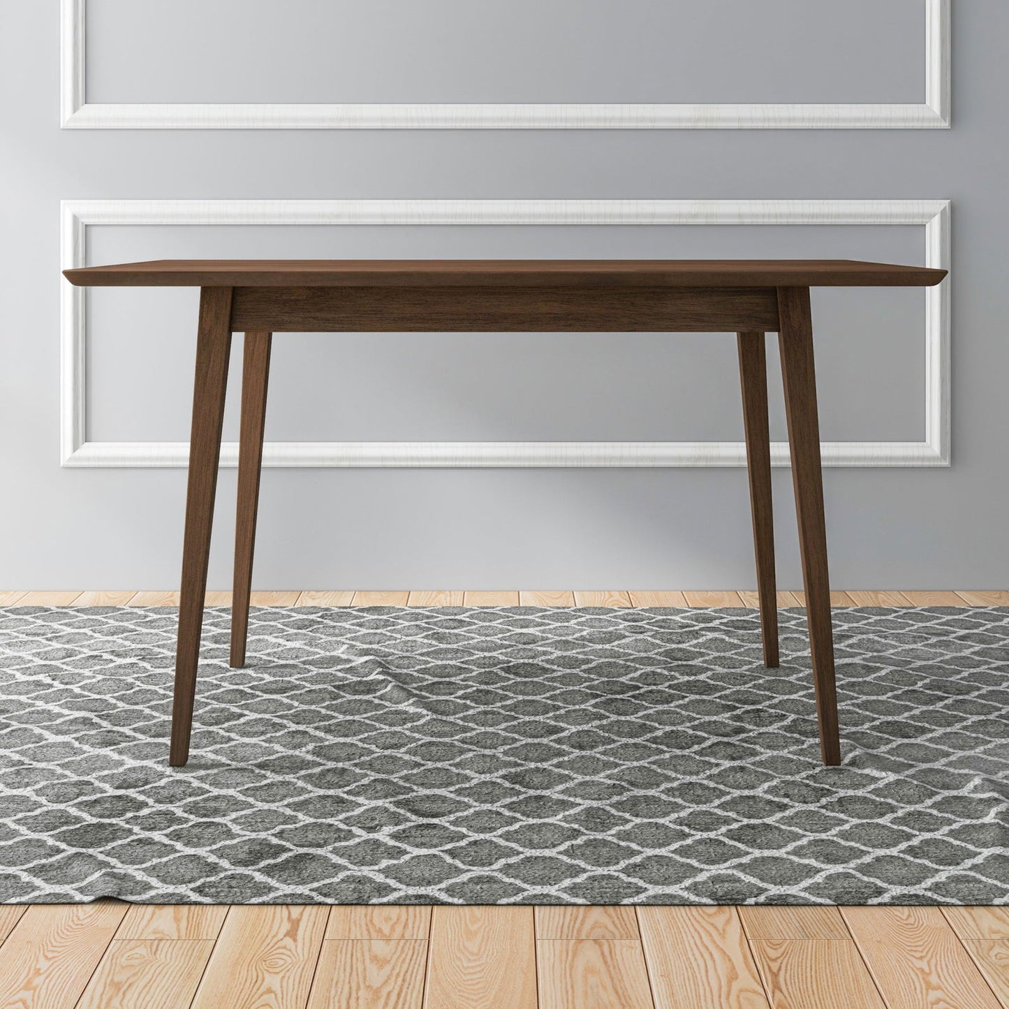 Rectangular 47" Wooden Dining Table | Walnut