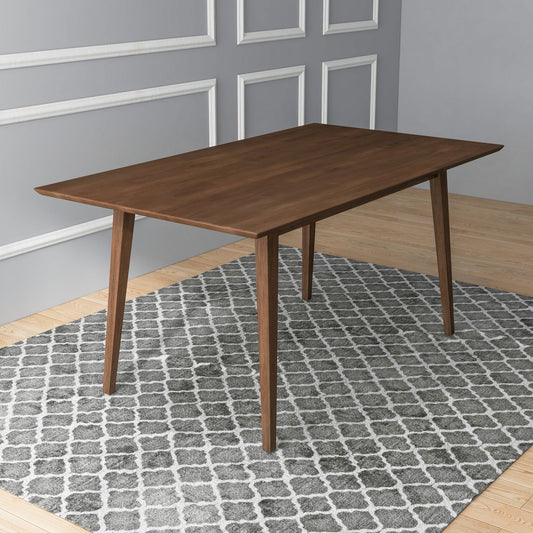 Rectangular 63" Wooden Dining Table | Walnut