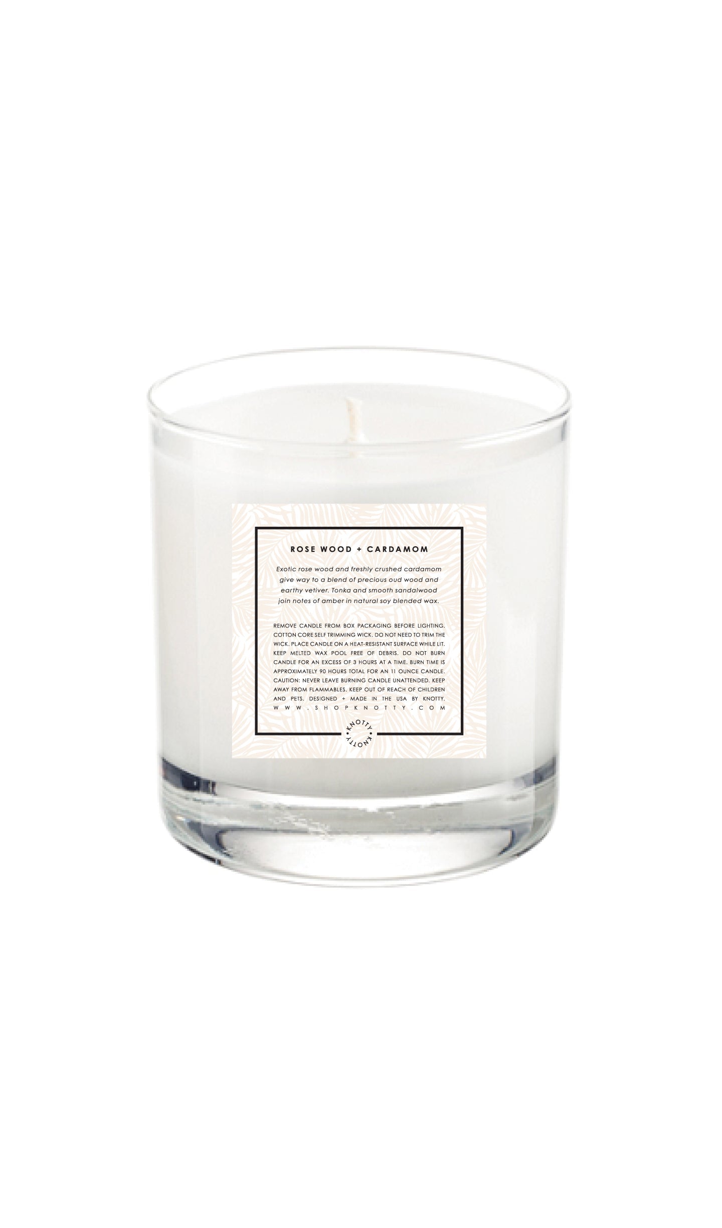Rose Wood + Cardamom - 11oz Soy Candle