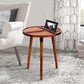 Round Acacia Wood Side Accent Table