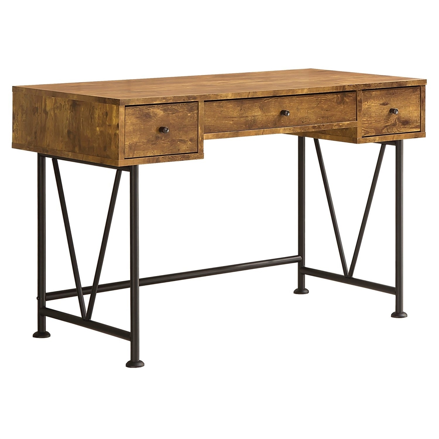 Rustic Home Office 3 Drawer Writing Desk
