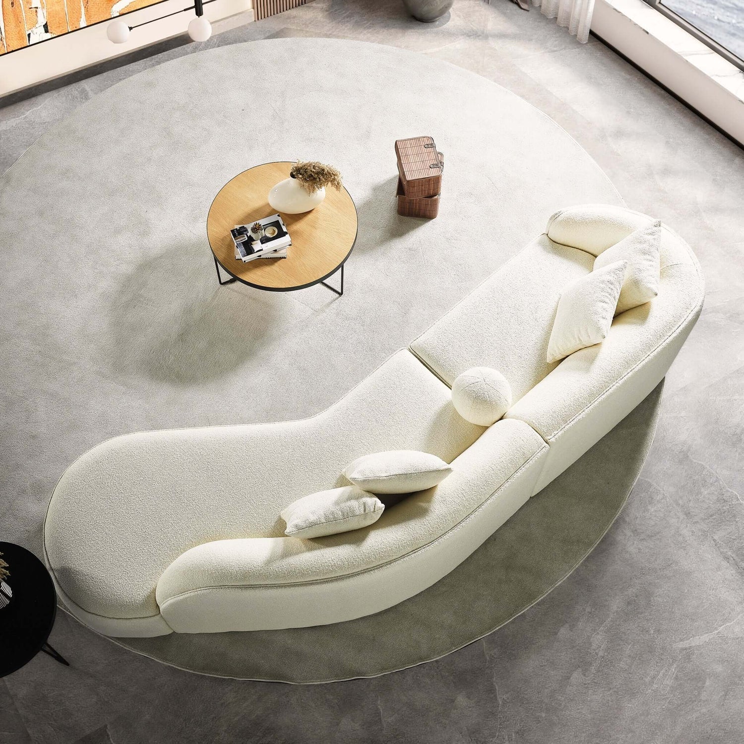 Selena 126" Curved Sectional Sofa