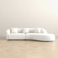 Selena 133" Curved Boucle Sectional Sofa | Ivory
