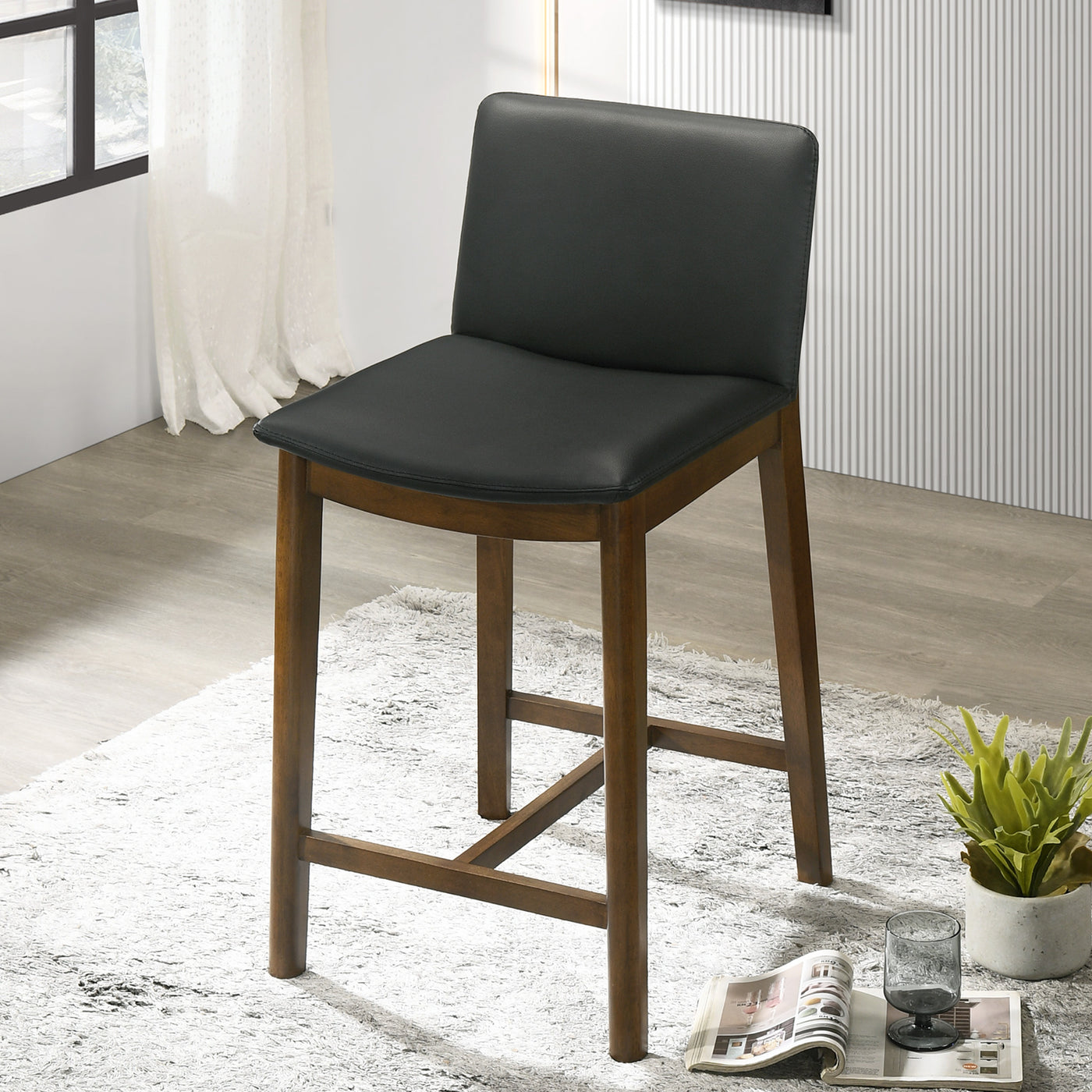 Leonard 24" Upholstered Counter Stools
