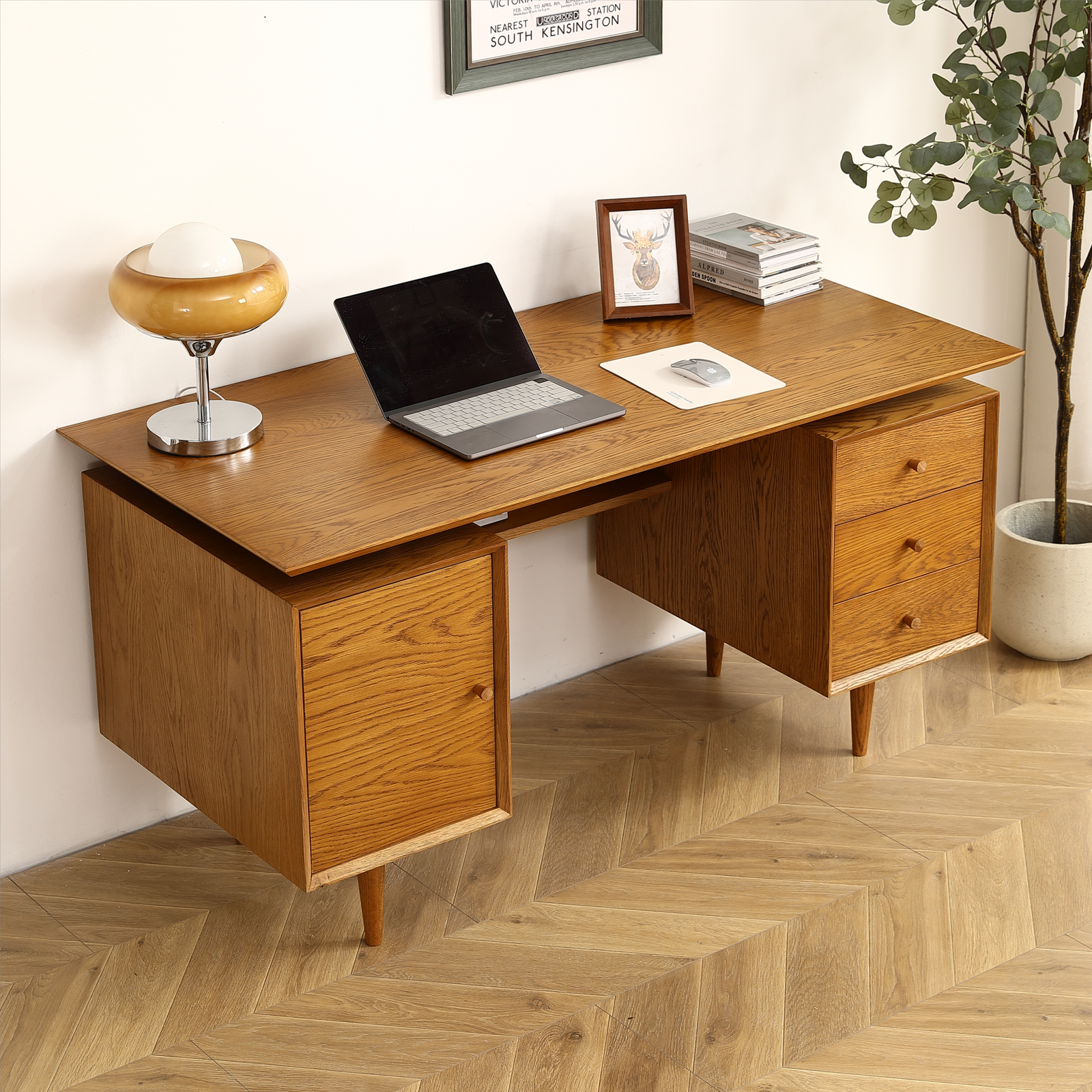 Simple Oak Writing Desk