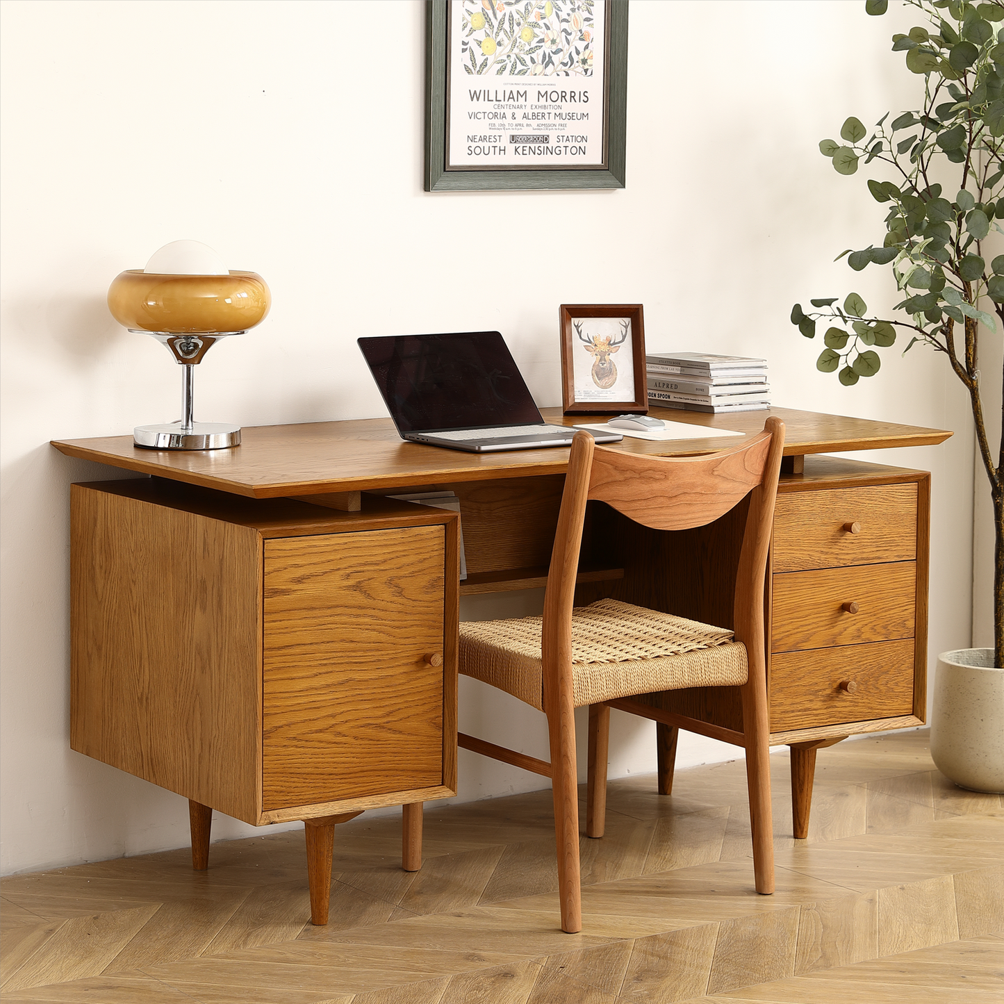 Simple Oak Writing Desk
