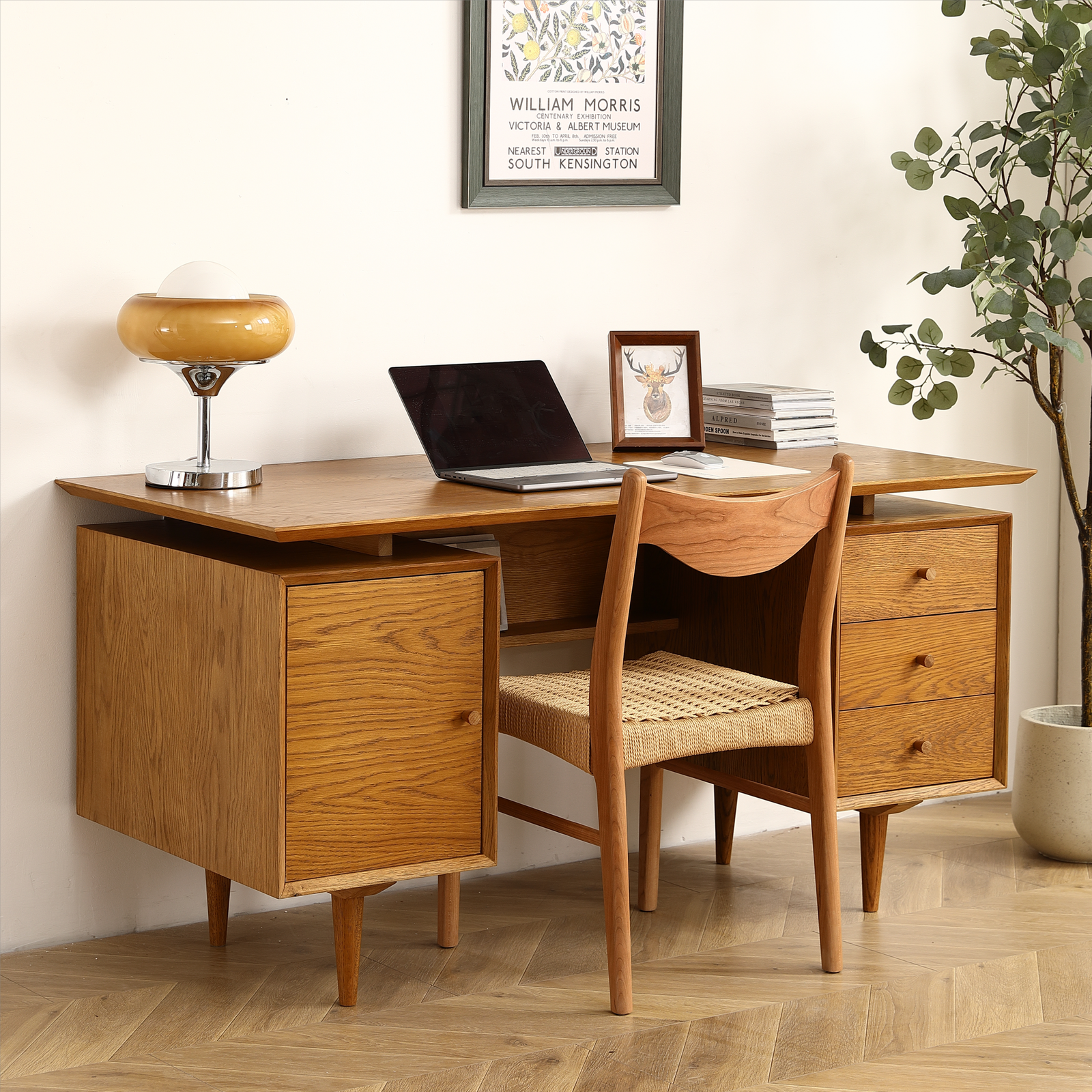 Simple Oak Writing Desk