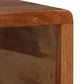 Solid Acacia Wood Coffee Table with Carved Drawer