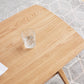 Solid Oak 31.5" Low Coffee Table, Light Oak