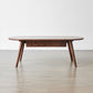 Solid Oak 47" Capsule Coffee Table with 2 Drawers, Dark Oak