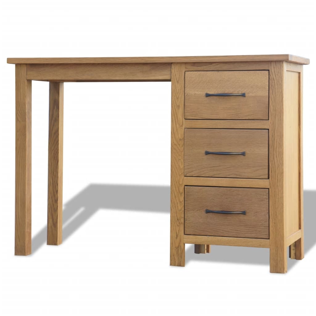 Solid Oak Desk with 3 Drawers