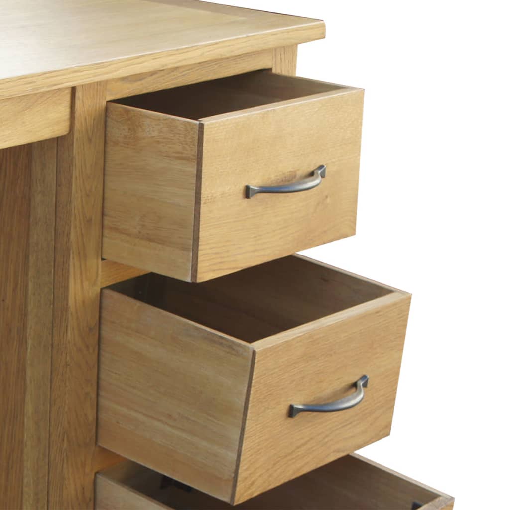 Solid Oak Desk with 3 Drawers