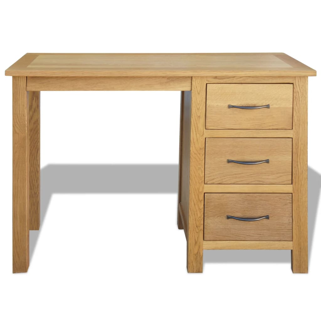 Solid Oak Desk with 3 Drawers