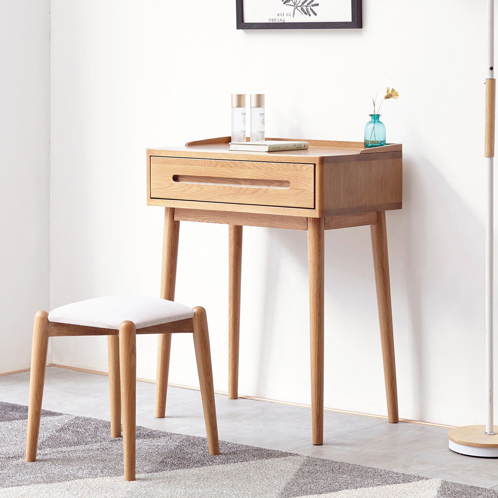 Solid Oak Makeup Table