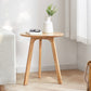 Solid Oak Small Round End Table, Light Oak