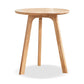 Solid Oak Small Round End Table, Light Oak