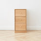 Solid Wood 23" Tall Storage Cabinet, Oak
