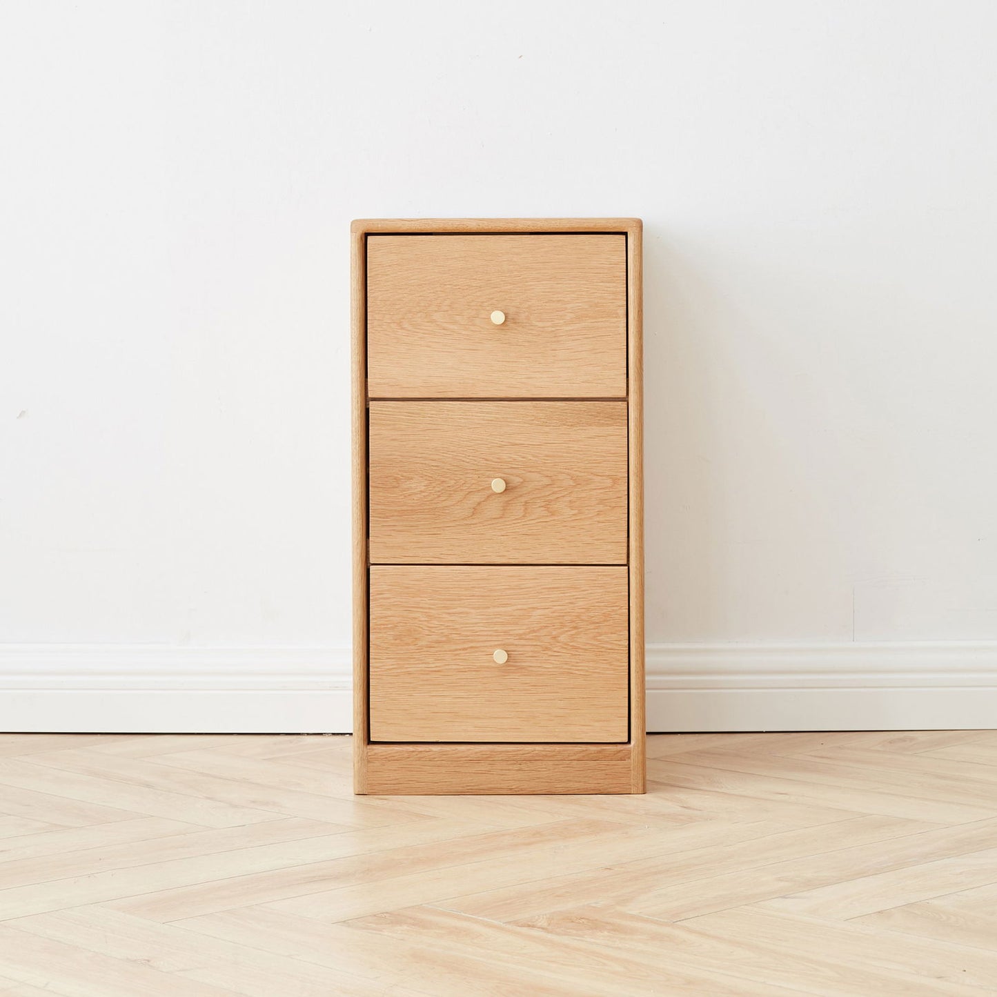 Solid Wood 23" Tall Storage Cabinet, Oak
