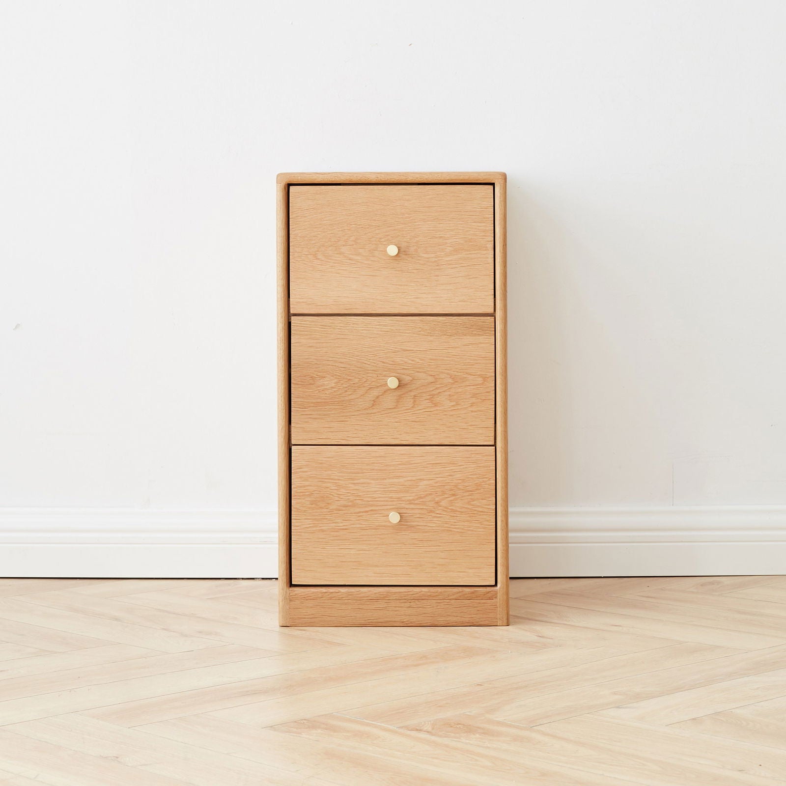 Solid Wood 23" Tall Storage Cabinet, Oak