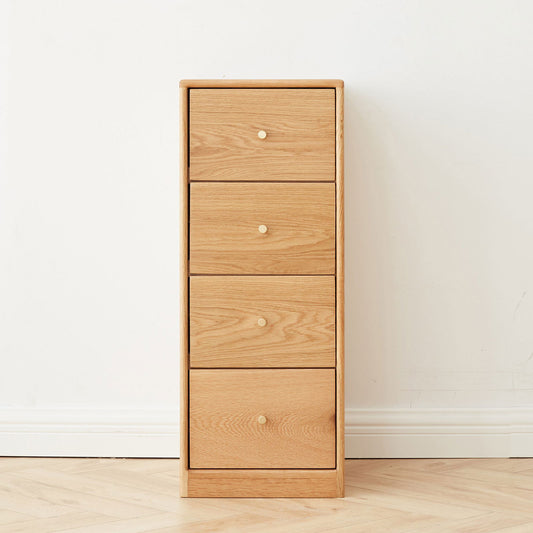 Solid Wood 30" Tall Storage Cabinet, Oak
