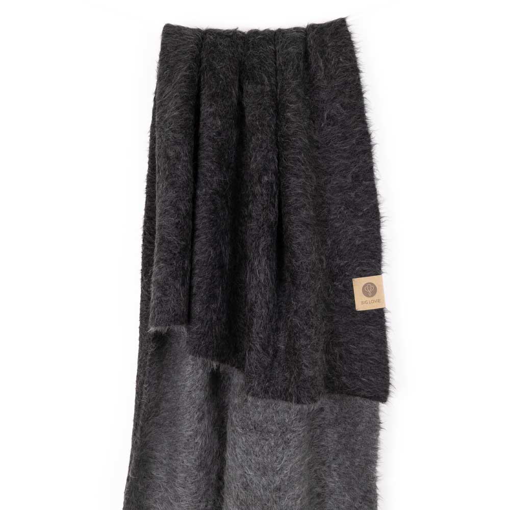 Suri Blanket| Black + Dark Gray