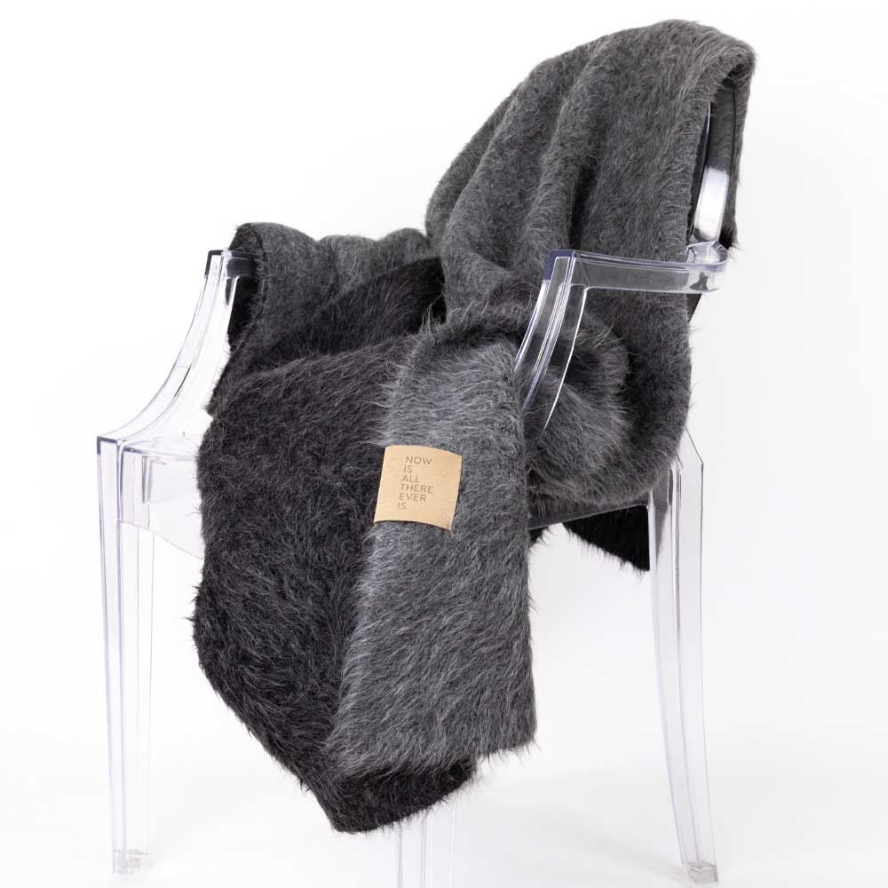 Suri Blanket| Black + Dark Gray