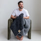 Suri Blanket| Black + Dark Gray
