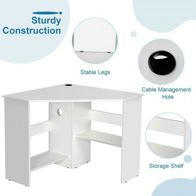 Triangle Corner Computer Desk