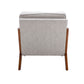 Wood Frame Accent Armchair With Fabric Cushion, Oyster Grey