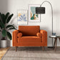 Fairfield Velvet Lounge Chair | Burnt Orange