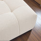 Tufted Boucle Ivory Ottoman 