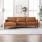 Durham Leather Sectional Sofa | Tan