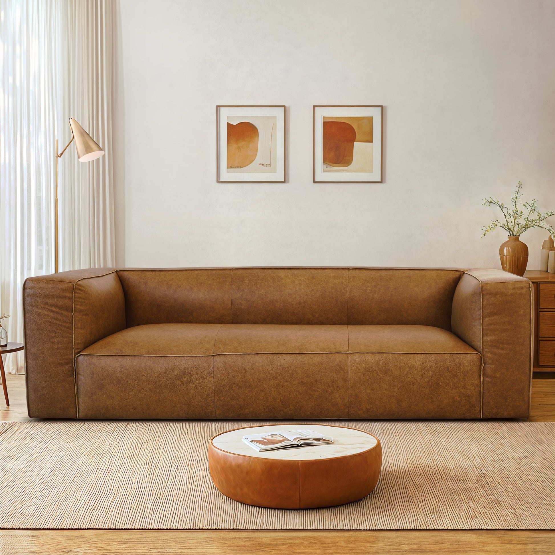 Easton Leather Sofa | Tan